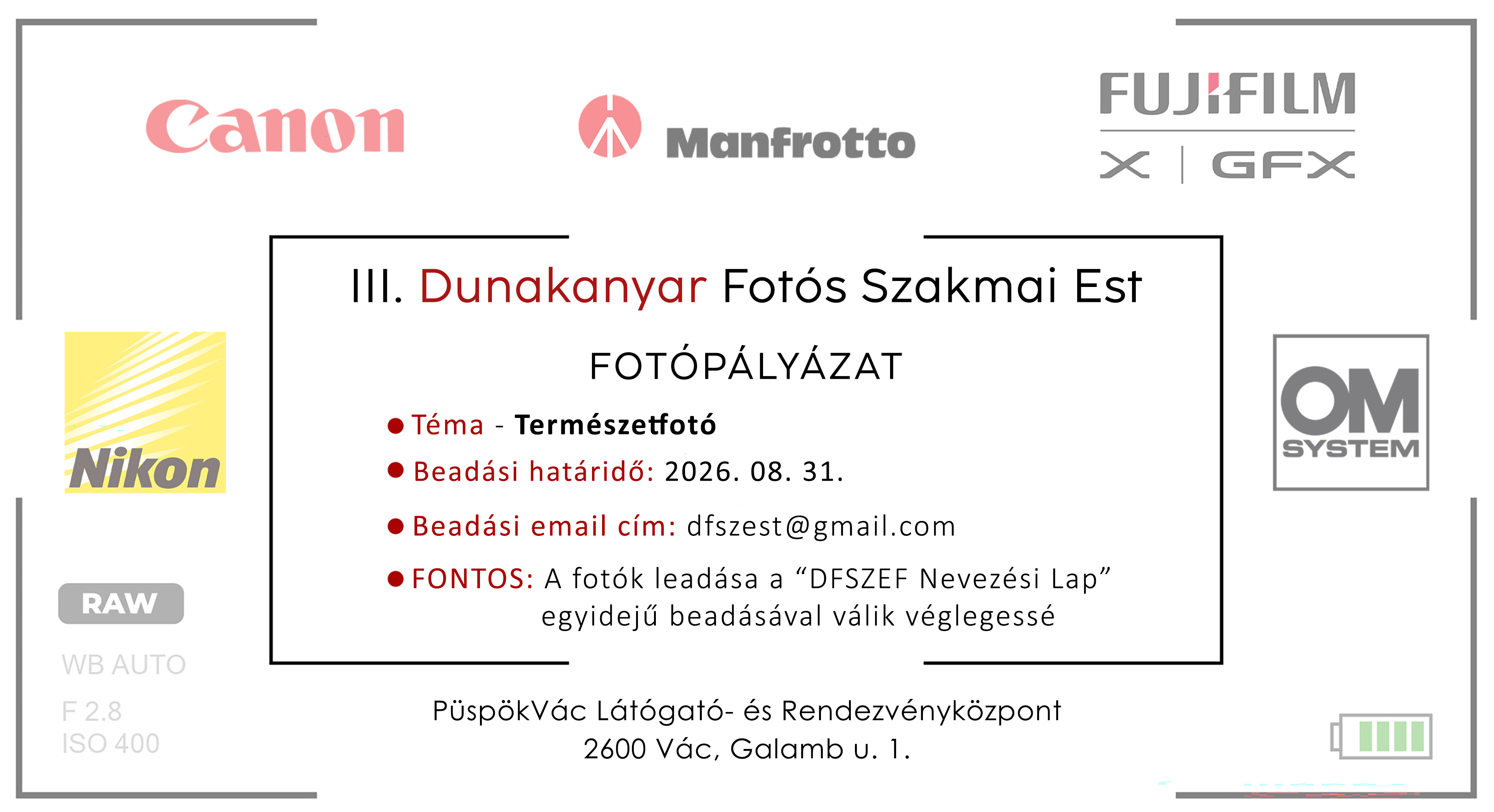 III. Dunakanyar Fotós Szakma Est - Fotópályázat 2026